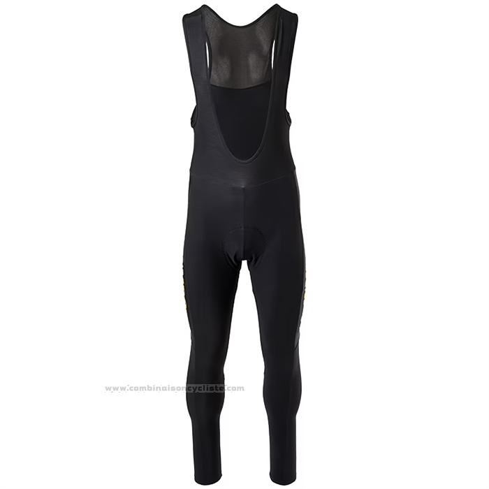 2022 Maillot Cyclisme Jumbo Visma Noir Jaune Manches Longues et Cuissard